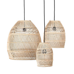 Originele Home Lampenkap Maan Klein Natuurlijk - Set van 3