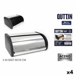 Broodmand Quttin Metaal 43,5 x 27,5 x 18 cm (4 Stuks)