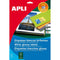 Klevende etiketten Apli Wit Papier 10 Lakens 199,6 x 289,1 mm