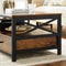 Salontafel - rustiek bruin - 100x55x47 cm - 2 laden