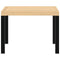 Tuinsalontafel 55x55x39,5 cm gepoedercoat staal zwart