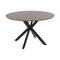 Eettafel Home ESPRIT Bruin Zwart Ijzer Hout MDF 120 x 120 x 75 cm