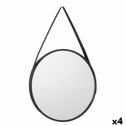 Wandspiegel Zwart Kristal Polyskin 60 x 60 x 3 cm (4 Stuks)