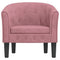 Kuipstoel fluweel roze