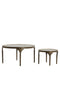 Light&living Bijzettafel S/2 Ø49,5x36+Ø85x45 cm LAPAZ antiek brons+taupe