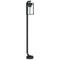 Vloerlamp voor buiten 100 cm roestvrij staal zwart