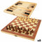 Schaken en Dammen Spelbord Colorbaby Backgammon Hout (6 Stuks)