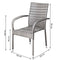 Polyrattan Stapelstoel Comfort Set van 4 kleur Grijs