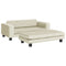 Kinderbank met voetensteun 100x50x30 cm fluweel crmekleurig