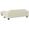 Kinderbank met voetensteun 100x50x30 cm fluweel crmekleurig