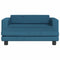 Kinderbank met voetensteun 100x50x30 cm fluweel blauw