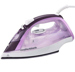 Morphy Richards 300301 strijkijzer Stoomstrijkijzer Keramische zoolplaat 2400 W Violet, Wit