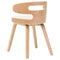 Eetkamerstoelen 2 st gebogen hout en kunstleer crmekleurig