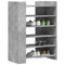 Schoenenkast 74,5x37,5x100 cm bewerkt hout betongrijs