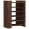Schoenenkast 74,5x37,5x100 cm bewerkt hout bruin eikenkleurig
