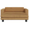 Kinderbank met voetensteun 100x50x30 cm fluweel bruin