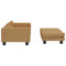 Kinderbank met voetensteun 100x50x30 cm fluweel bruin