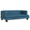 Kinderbank 80x45x30 cm fluweel blauw