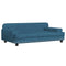 Kinderbank 90x53x30 cm fluweel blauw