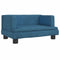 Kinderbank 60x40x30 cm fluweel blauw