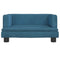 Kinderbank 60x40x30 cm fluweel blauw