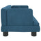 Kinderbank 60x40x30 cm fluweel blauw