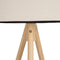 Vloerlamp Zwart Beige Hout Weefsel 60 W 220-240 V 60 x 60 x 155 cm