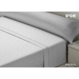 Set beddengoed D'Or BERLIN Grijs Bed van 150 Franela