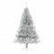 Kunstkerstboom half met standaard 120 cm PET zilverkleurig
