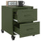 Nachtkastjes 2 st 36x39x43,5 cm staal olijfgroen
