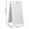Sandwichbord 45x7x84,5 cm HDPE grijs