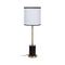 Bureaulamp Wit Zwart Gouden Ijzer Weefsel 40 W 25 x 25 x 74 cm