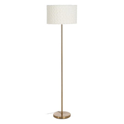 Vloerlamp Wit Gouden Metaal Weefsel 60 W 220-240 V 40 x 40 x 146 cm