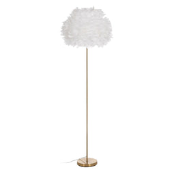 Vloerlamp Wit Gouden Metaal Veren 60 W 220-240 V 50 x 50 x 154 cm