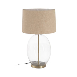 Bureaulamp Gouden Linnen Metaal Kristal 60 W 220-240 V 43 x 43 x 73 cm