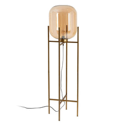 Vloerlamp Gouden Metaal Kristal 40 W 220-240 V 39 x 39 x 143 cm