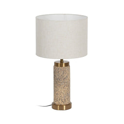 Bureaulamp Beige Crème Gouden Keramisch Ijzer 40 W 28 x 28 x 50 cm