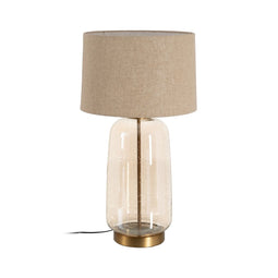 Bureaulamp Gouden Linnen Metaal Kristal 60 W 220-240 V 43 x 43 x 79 cm