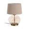 Bureaulamp Gouden Linnen Metaal Kristal 60 W 220-240 V 40,5 x 40,5 x 57 cm