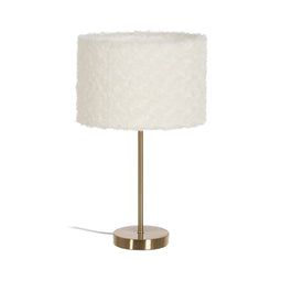 Bureaulamp Wit Gouden Metaal Weefsel 60 W 220-240 V 30 x 30 x 51 cm