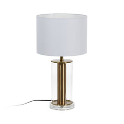 Bureaulamp Wit Gouden Kristal Ijzer 40 W 28 x 28 x 51 cm