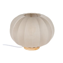Bureaulamp Beige Natuurlijk Katoen Hout Metaal 60 W 220-240 V 31,5 x 31,5 x 24,5 cm