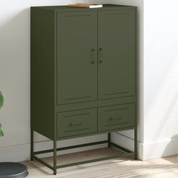 Hoge kast 68x39x111,5 cm koudgewalst staal olijfgroen