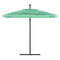 Parasol met stalen paal 246x246x230 cm groen