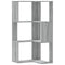 Hoekboekenkast 3-laags 50x50x102 cm bewerkt hout grijs sonoma