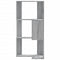 Hoekboekenkast 3-laags 50x50x102 cm bewerkt hout grijs sonoma