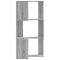 Hoekboekenkast 3-laags 50x50x102 cm bewerkt hout grijs sonoma