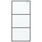 Inloopdouchewand 90x195 cm mat ESG-glas zwart