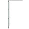 Inloopdouchewand 90x195 cm mat ESG-glas zwart