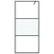 Inloopdouchewand 90x195 cm halfmat ESG-glas zwart